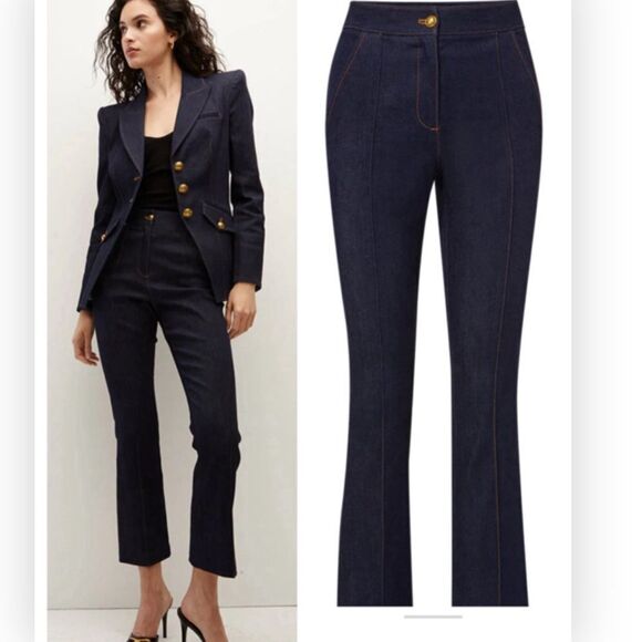 Veronica Beard KIMRA DENIM PANT size 0 NWT $398 - Picture 1 of 10